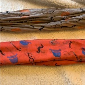 Mustache scarves